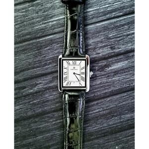 Pablo Raez Mens Silver‎ Tank Swiss Style Watch 40mm Large